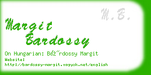 margit bardossy business card